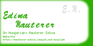 edina mauterer business card